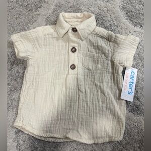 Carter's Beige Button-Down Kids Shirt..#858